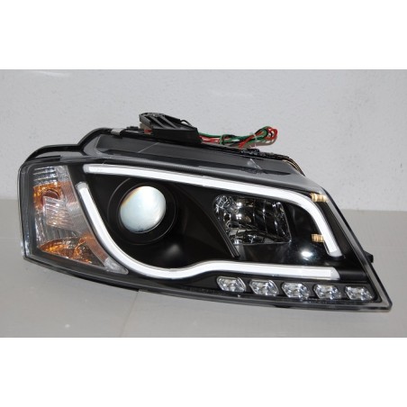 SET OF HEADLAMPS AUDI A3 08-12 DAYLIGHT LTI BLACK