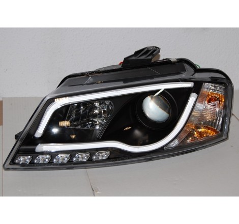 SET OF HEADLAMPS AUDI A3 08-12 DAYLIGHT LTI BLACK
