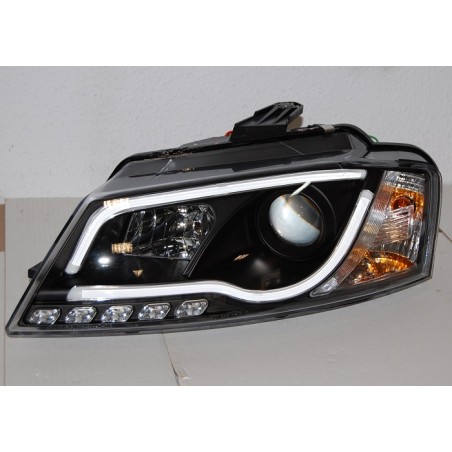 SET OF HEADLAMPS AUDI A3 08-12 DAYLIGHT LTI BLACK