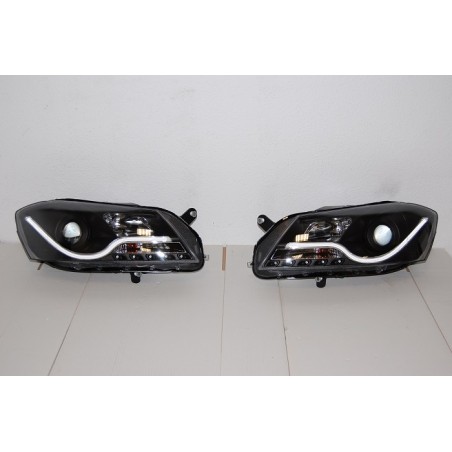 SET OF HEADLAMPS AUDI A3 08-12 DAYLIGHT LTI BLACK