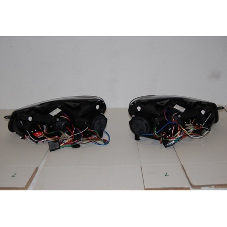 Set Of Headlamps Day Light Volkswagen Golf 6 2009-2012 Black