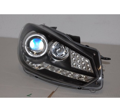 SET OF HEADLAMPS DAY LIGHT VOLKSWAGEN GOLF 6 09-13 & BLINKER LED