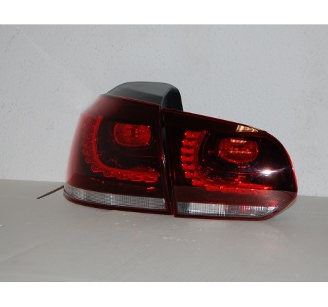 Set Of Rear Tail Lights Cardna Volkswagen Golf 6 Look R32 Led Red Lightbar