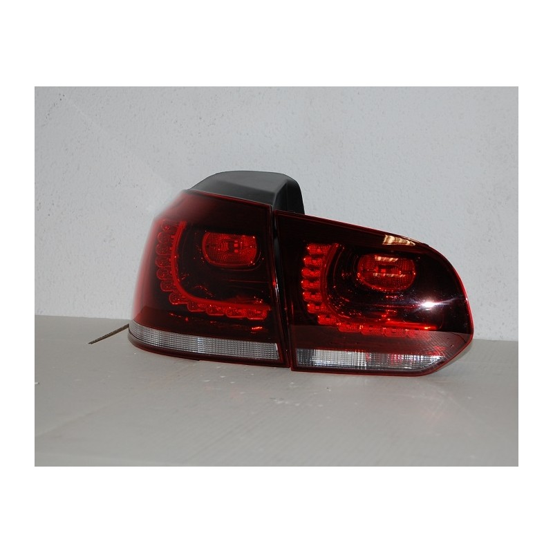 Set Of Rear Tail Lights Cardna Volkswagen Golf 6 Look R32 Led Red Lightbar