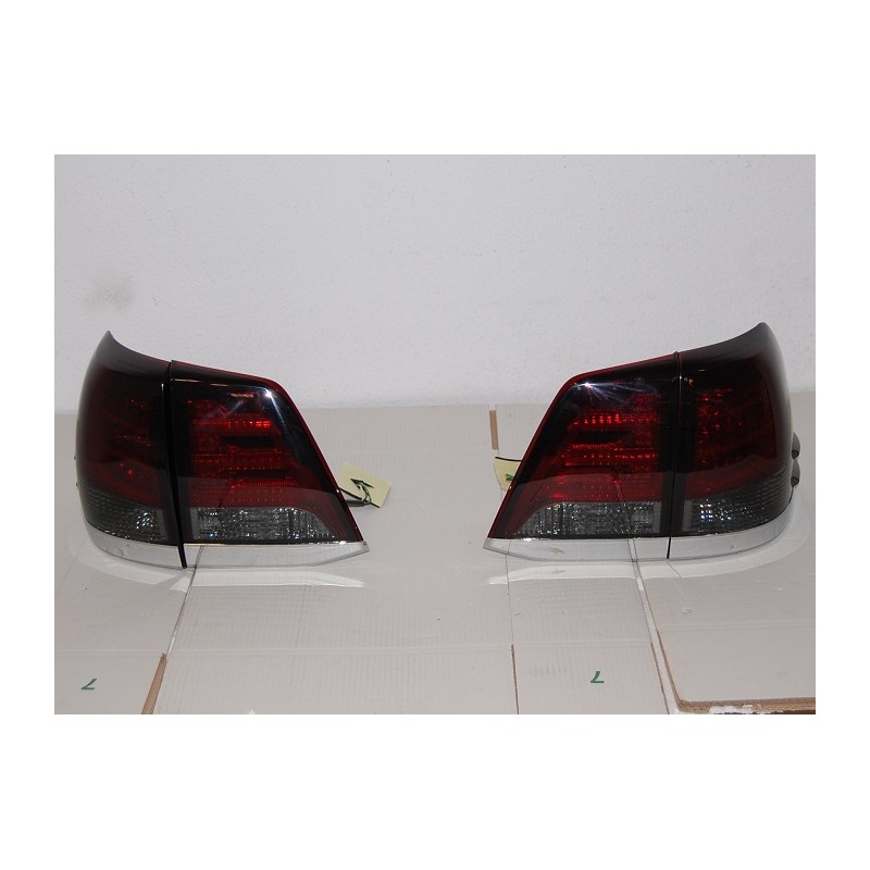 SET OF REAR TAIL LIGHTS TOYOTA LAND CRUISER FJ200 08 RED SMOKED