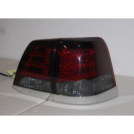 Set Of Rear Tail Lights Toyota Land Cruiser Fj200 08 Red Smoked