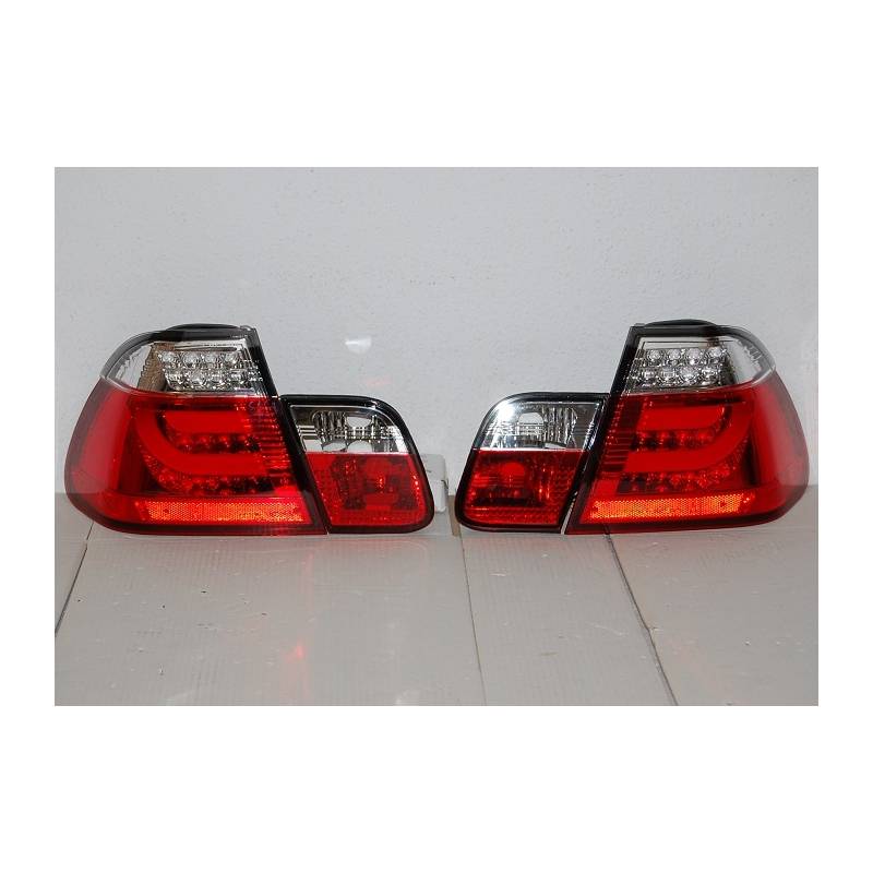Set Of Rear Tail Lights Cardna BMW E46 20022005 4Door Led Chromed/Red