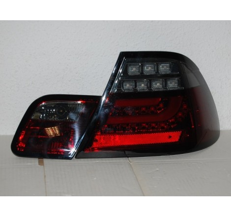 Set Of Rear Tail Lights BMW E46 2003-2005 2-Door Led Red/Smoked Flashing Led Cardna