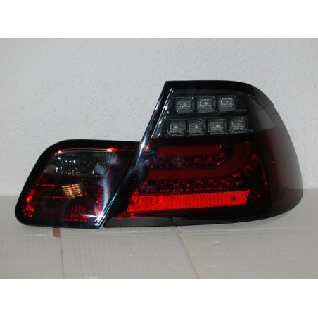 Set Of Rear Tail Lights BMW E46 2003-2005 2-Door Led Red/Smoked Flashing Led Cardna