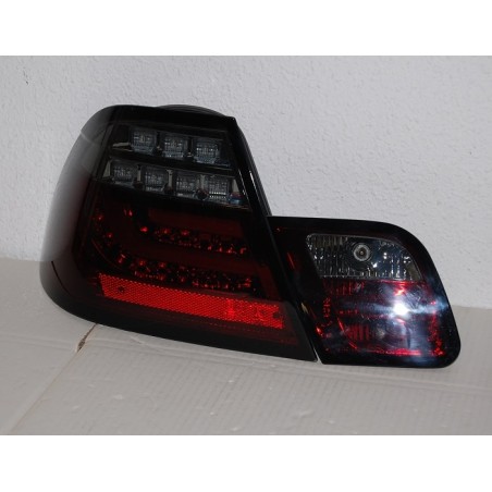 Set Of Rear Tail Lights BMW E46 2003-2005 2-Door Led Red/Smoked Flashing Led Cardna