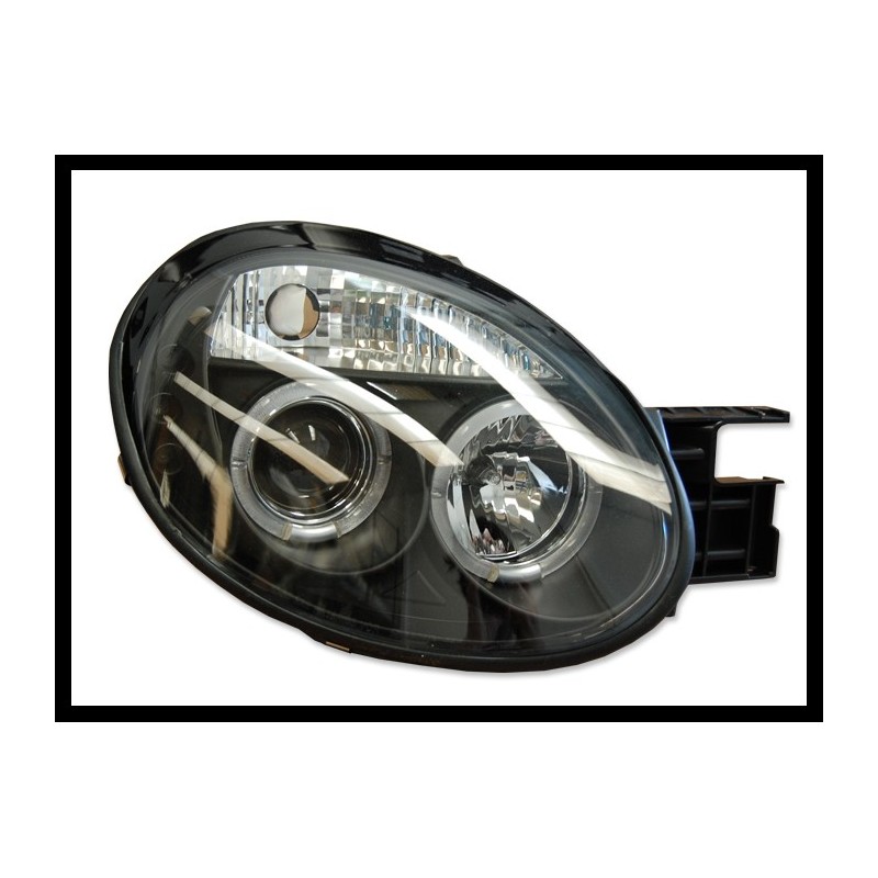 Faros Delanteros Ojos De Angel Chrysler Neon '05 3P. Black