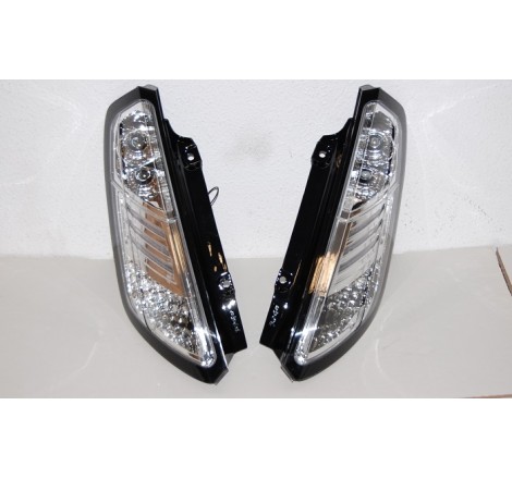 Set Of Rear Tail Lights Fiat Punto 2005 Led Chromed