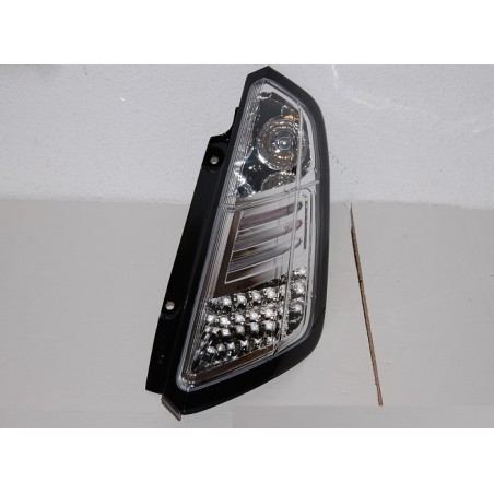 Set Of Rear Tail Lights Fiat Punto 2005 Led Chromed