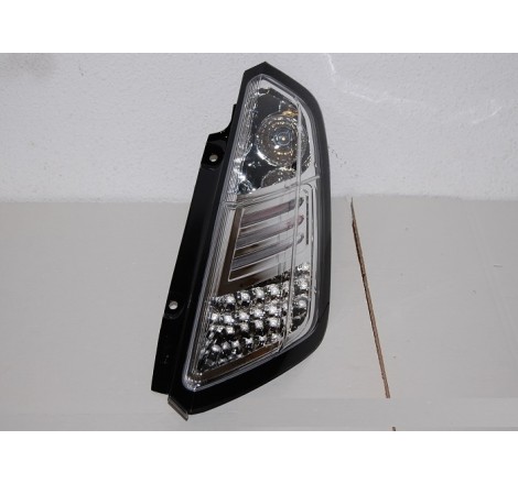 Set Of Rear Tail Lights Fiat Punto 2005 Led Chromed