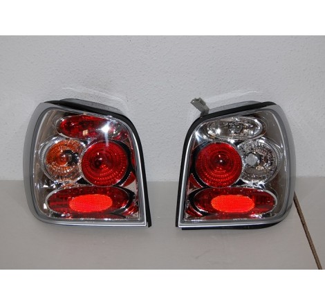 Set Of Rear Tail Lights Volkswagen Polo 1999-2001 Lexus Chromed