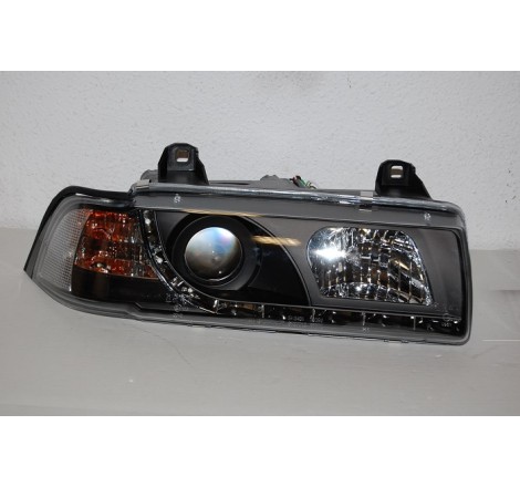 Set Of Headlamps Day Light BMW E36 1992-1998, 4 Doors, Black