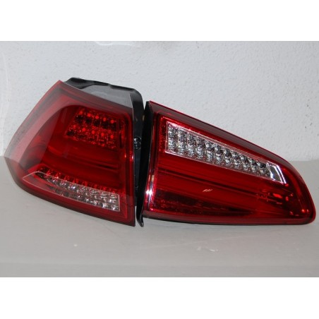 Set Of Rear Tail Lights Volkswagen Golf 7 2013 Led Red Cardna