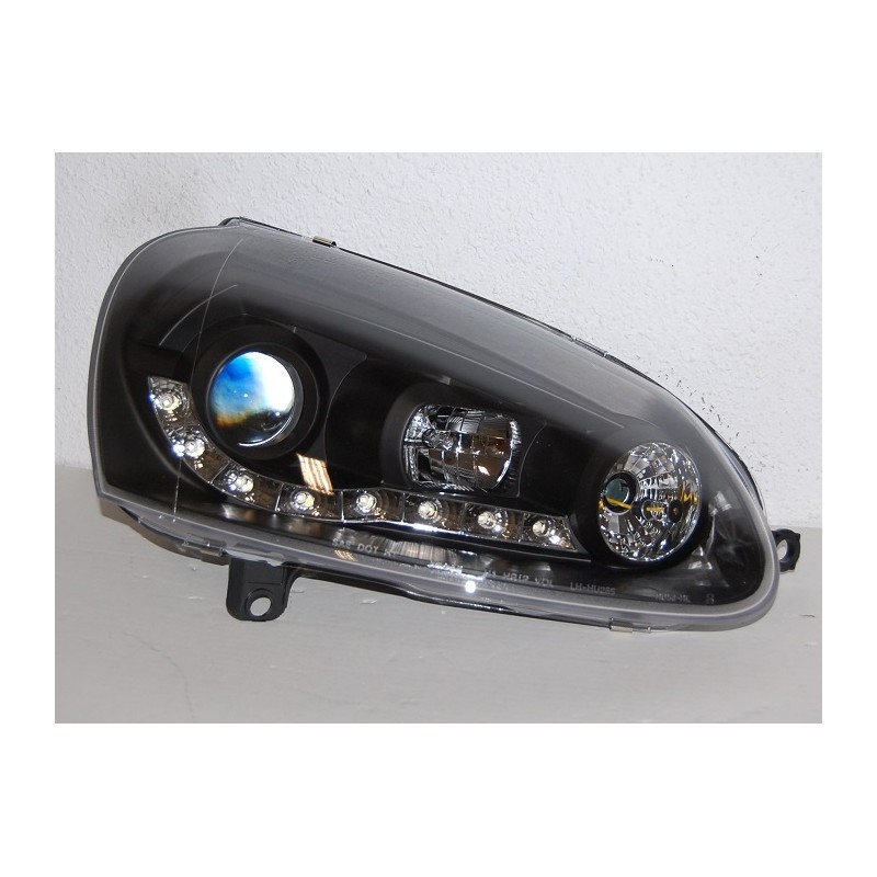 Fanali Day Light Volkswagen Golf 5 Neri