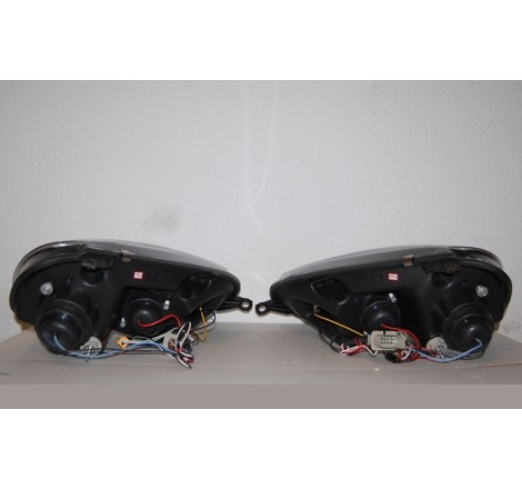 Set Of Headlamps Day Light Volkswagen Golf 5 Black