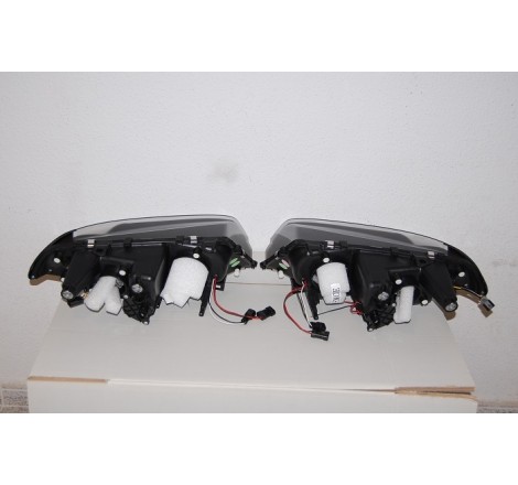 Faros Delanteros Ojos De Angel BMW E46 '99-02 2P. Elect. Black Mod.II