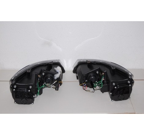 Set Of Headlamps Day Light Volkswagen Polo 2010 Black