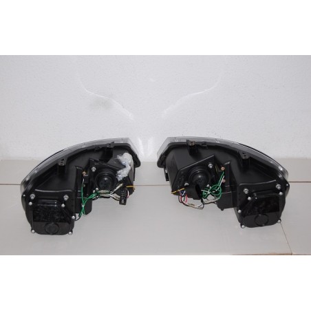 Set Of Headlamps Day Light Volkswagen Polo 2010 Black