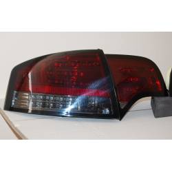 Set Of Rear Tail Lights Audi A4 2005-2008 4-Door Led Red Smoked