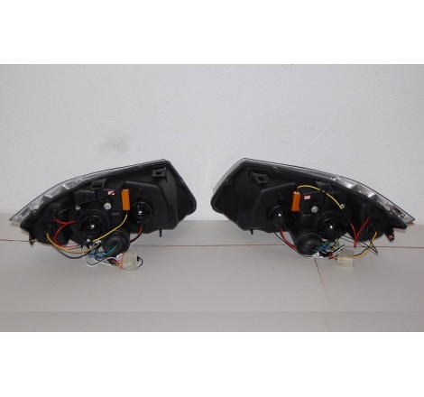Set Of Headlamps Day Light BMW E90 2005-2008 Black & Blinker Led