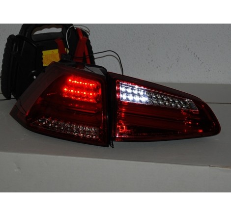 Set Of Rear Tail Lights Volkswagen Golf 7 2013 Led Red Cardna