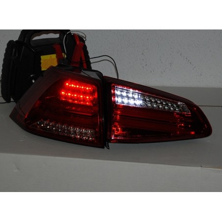 Set Of Rear Tail Lights Volkswagen Golf 7 2013 Led Red Cardna