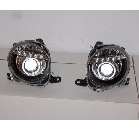 FAROS DELANTEROS FIAT 500 LUZ DIA BLACK