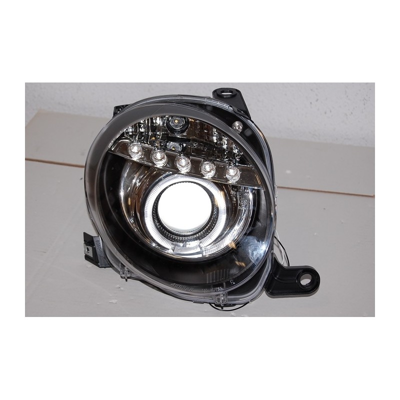 FAROS DELANTEROS FIAT 500 LUZ DIA BLACK