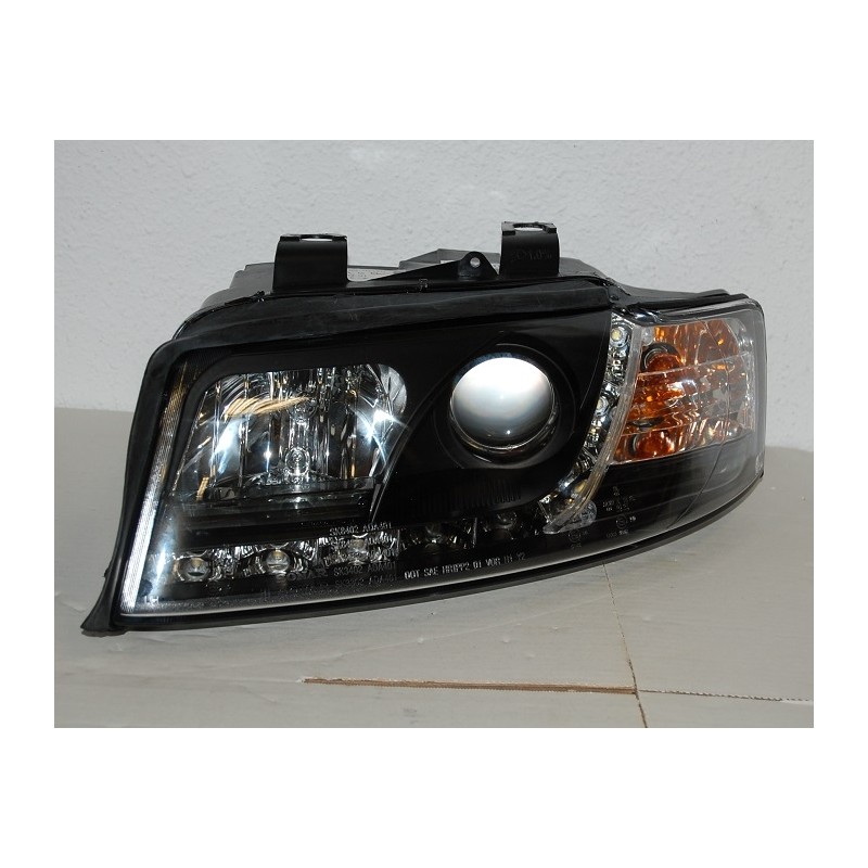 SET OF HEADLAMPS DAY LIGHT AUDI A4 2002-2004, BLACK