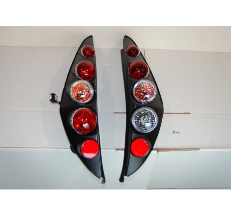 SET OF REAR TAIL LIGHTS FIAT PUNTO 1999 LEXUS BLACK