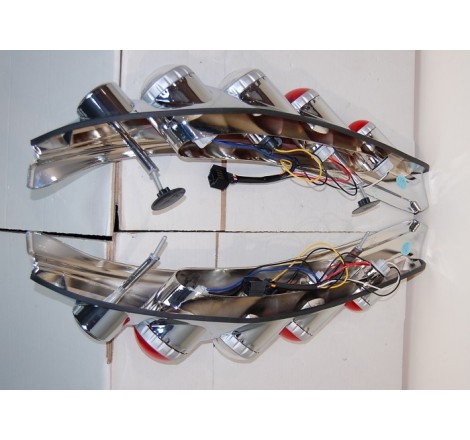 Set Of Rear Tail Lights Fiat Punto 1999 Lexus Chromed