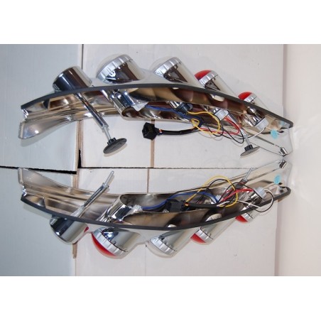 Set Of Rear Tail Lights Fiat Punto 1999 Lexus Chromed
