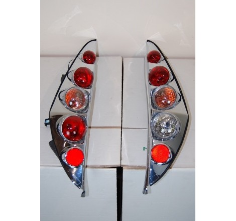 Set Of Rear Tail Lights Fiat Punto 1999 Lexus Chromed