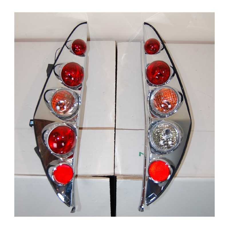 SET OF REAR TAIL LIGHTS FIAT PUNTO 1999 LEXUS CHROMED